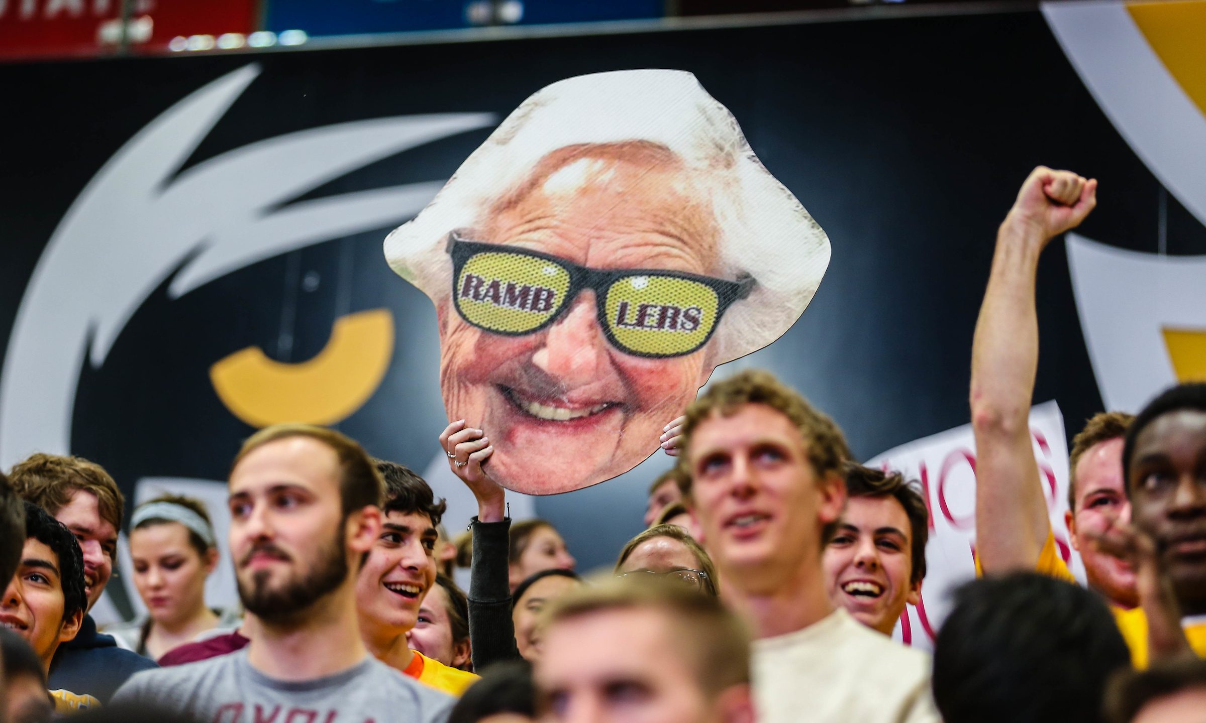 Jean Dolores Schmidt, BVM, attends the Loyola University Chicago Ramblers' home opener, at the Gentile Arena on Friday, November 8, 2013. Sr. Jean is the teams' chaplain.