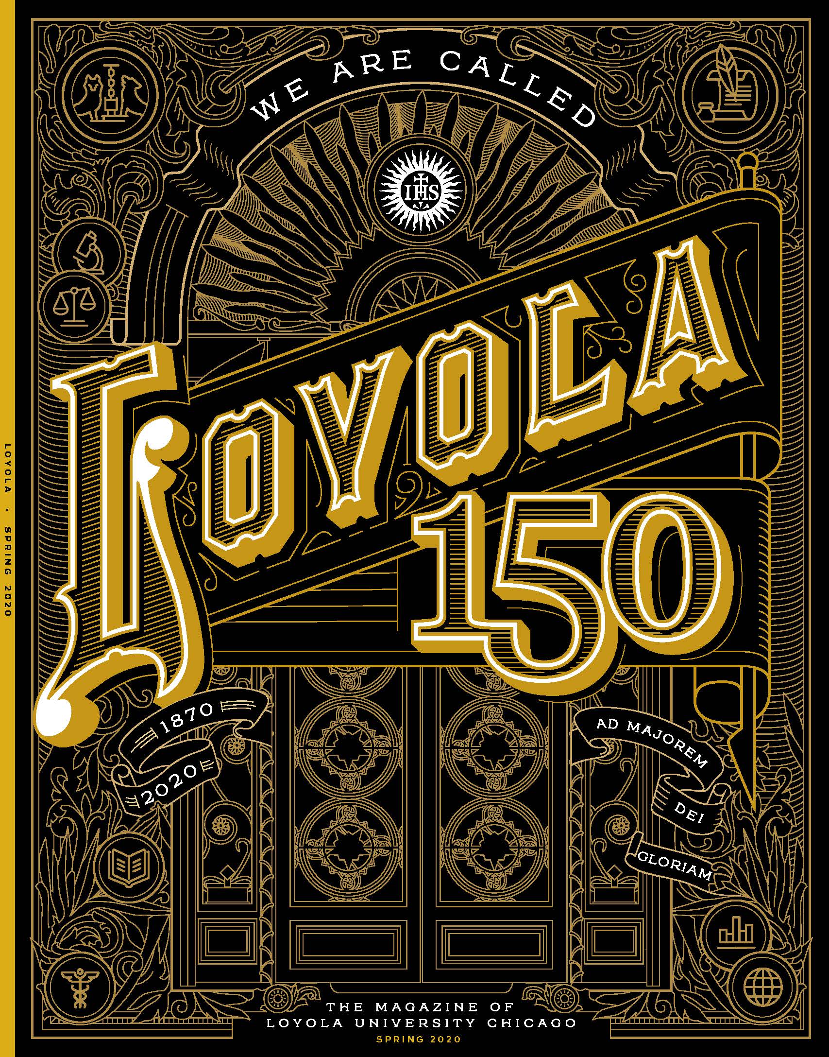 The spring 2020 issue of Loyola magazine with the text 
