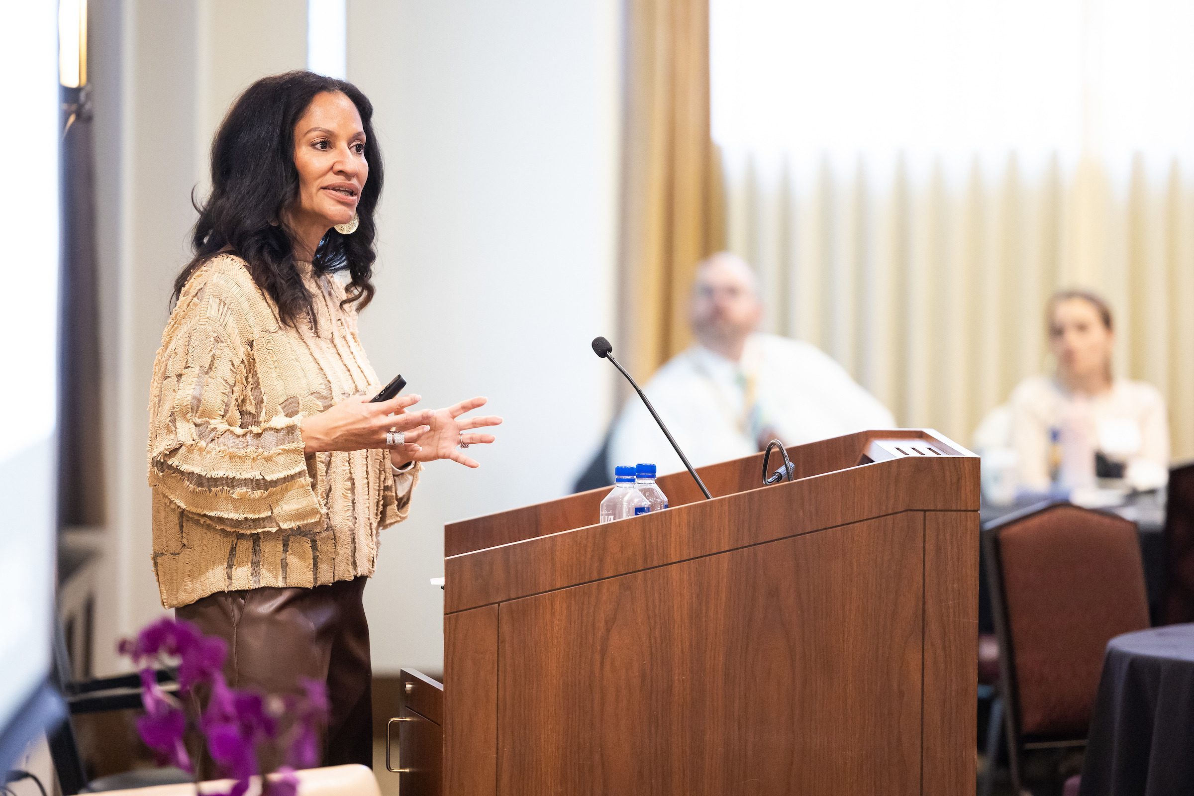 The Office for Institutional Diversity, Equity and Inclusion hosts Tara Jaye Frank, author of The Waymakers, at their annual Winter Summit Conference on January 25, 2024. (Photo: Lukas Keapproth)