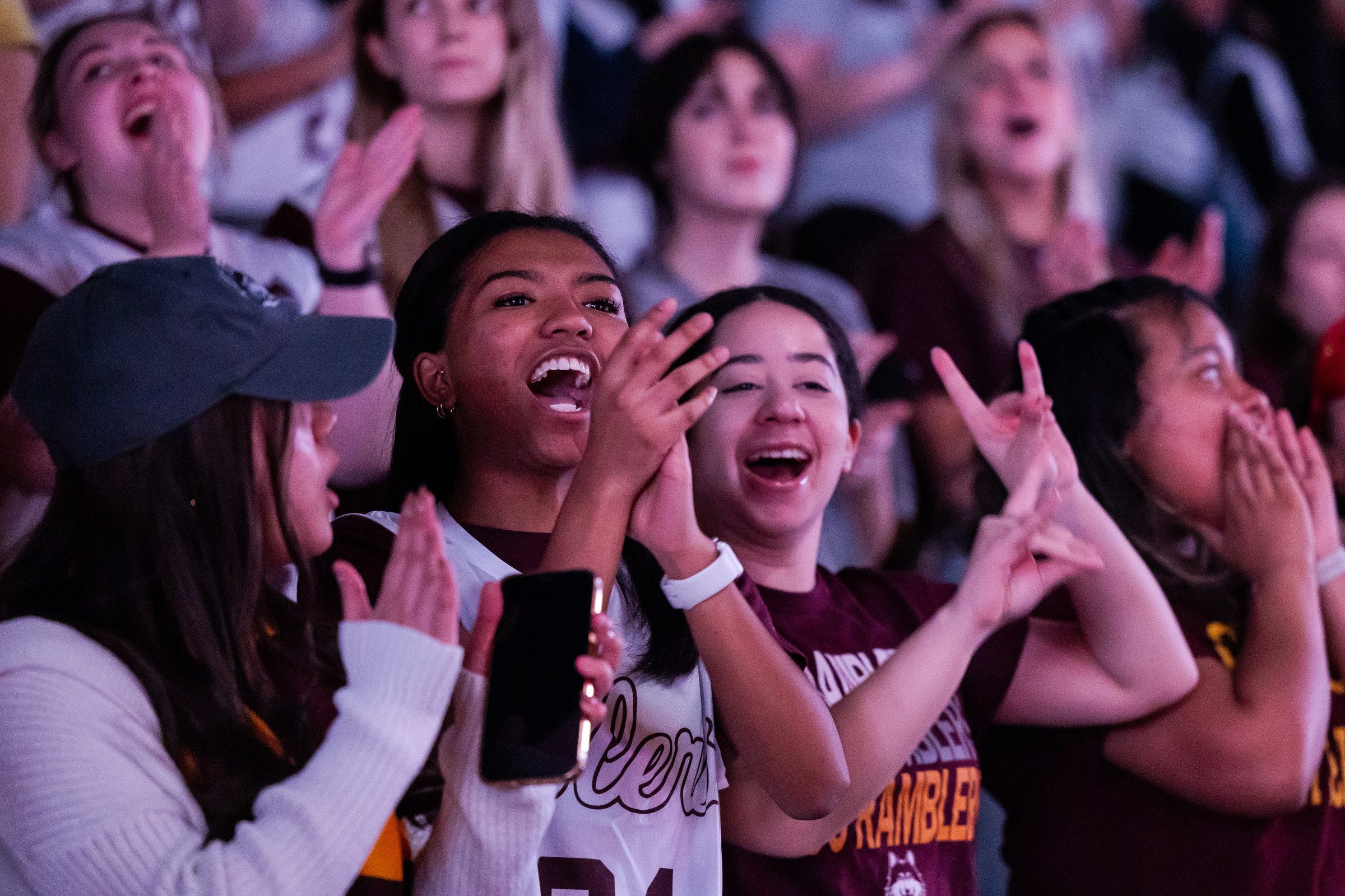 The Loyola Men's Basketball team takes on St. Louis University during the annual Jesuit Jam on January 30, 2024. (Photo by: Lukas Keapproth)