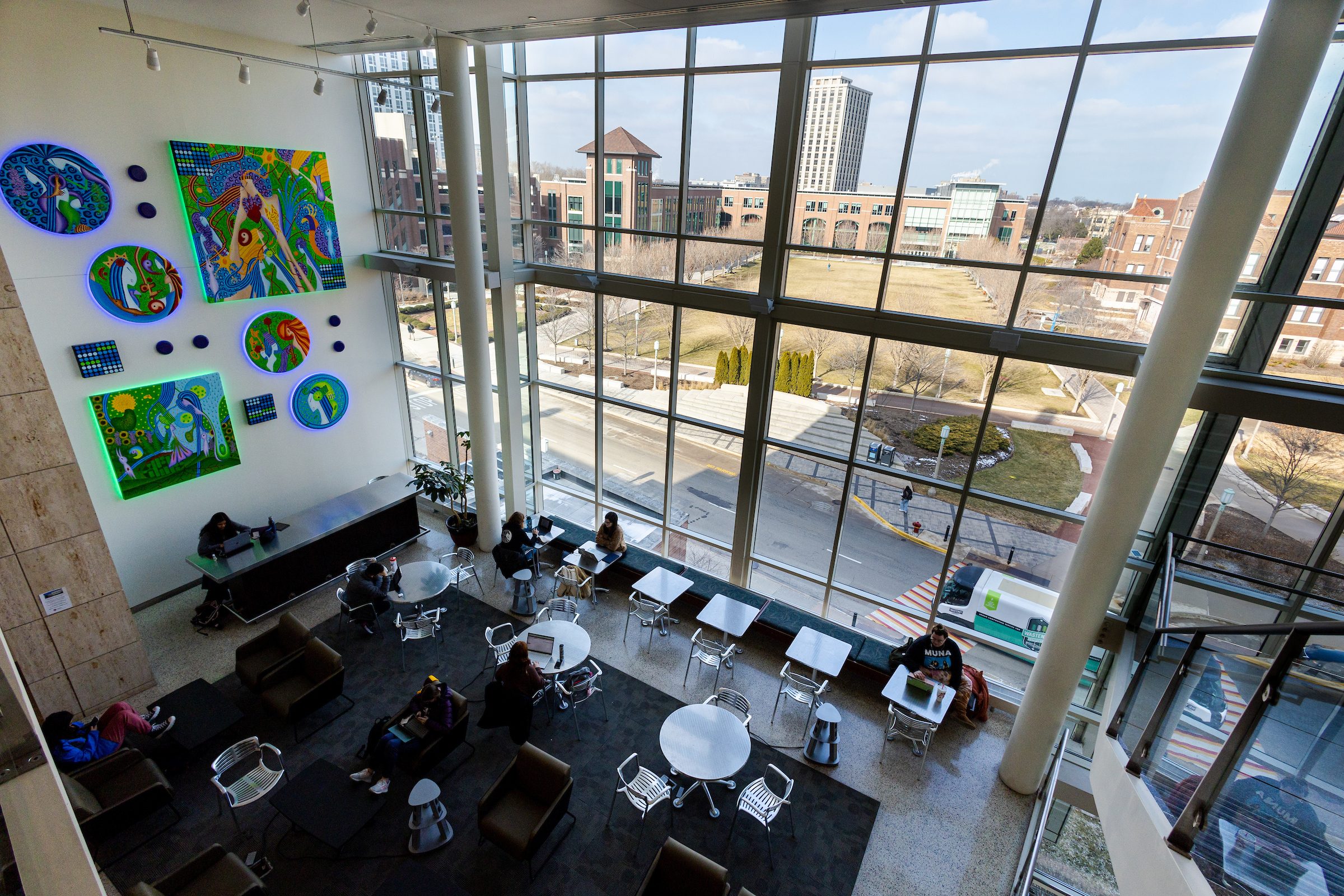 Interior of Quinlan Life Sciences building on January 24, 2023. (Photo by: Lukas Keapproth)