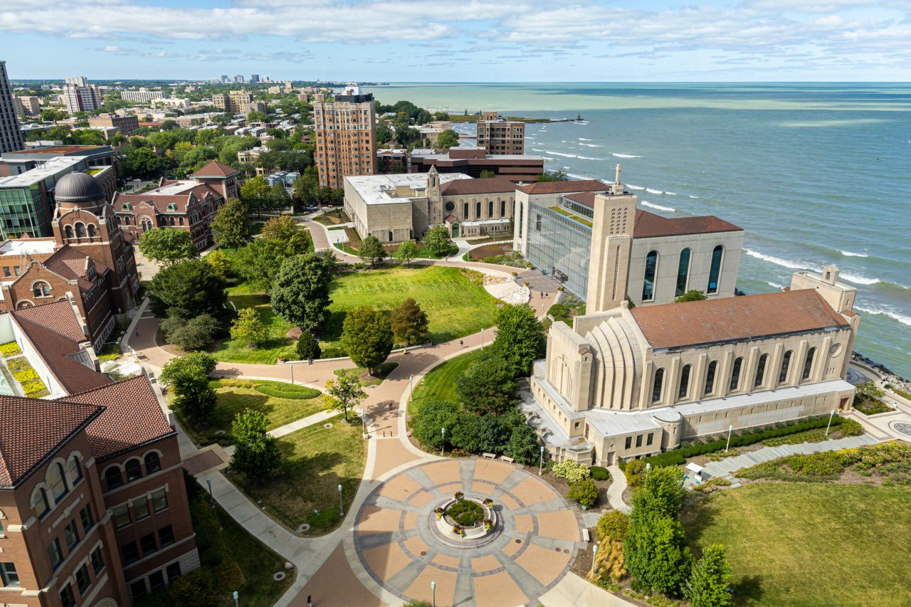 Aerial view of the Lake Shore Campus