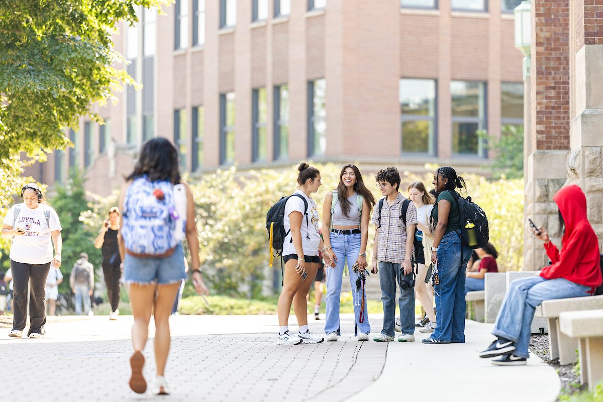Loyola University Chicago welcomes back students for the beginning of the Fall 2024 semester on the Lake Shore Campus, August 26, 2024. (Photo by: Lukas Keapproth)