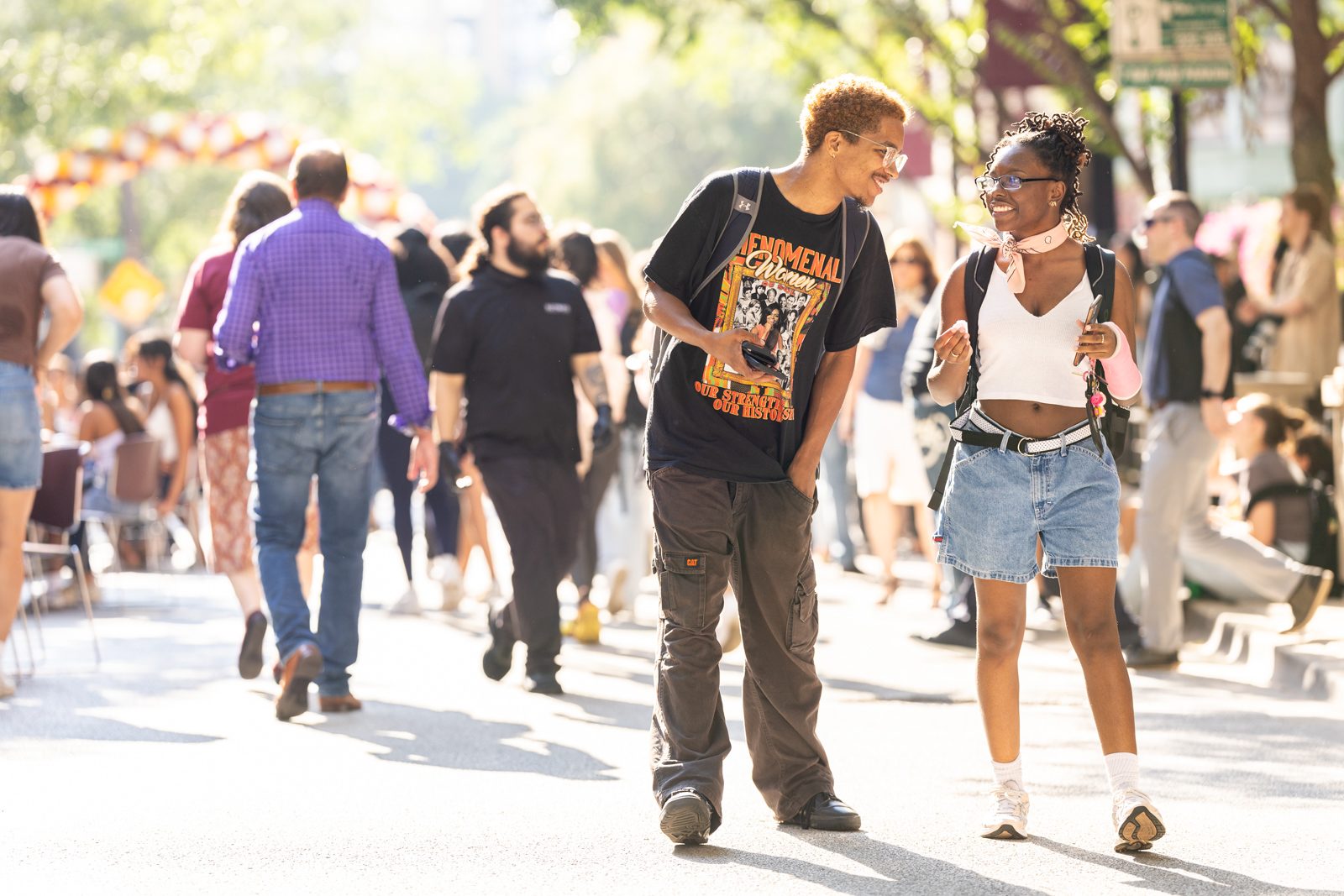 The Loyola University Chicago community gathers for the annual Water Tower Campus Block Party to kick off the fall semester, August 29, 2024. (Photo by: Lukas Keapproth)