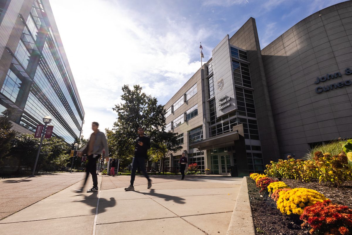 Fall scenes from Loyola's Health Sciences Campus on October 17, 2023. (Photo: Lukas Keapproth)
