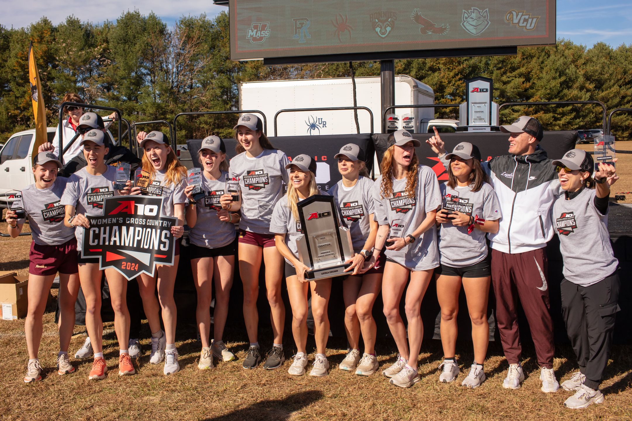 Loyola University Chicago women's cross country team claimed its third consecutive Atlantic 10 Cross Country Championship
