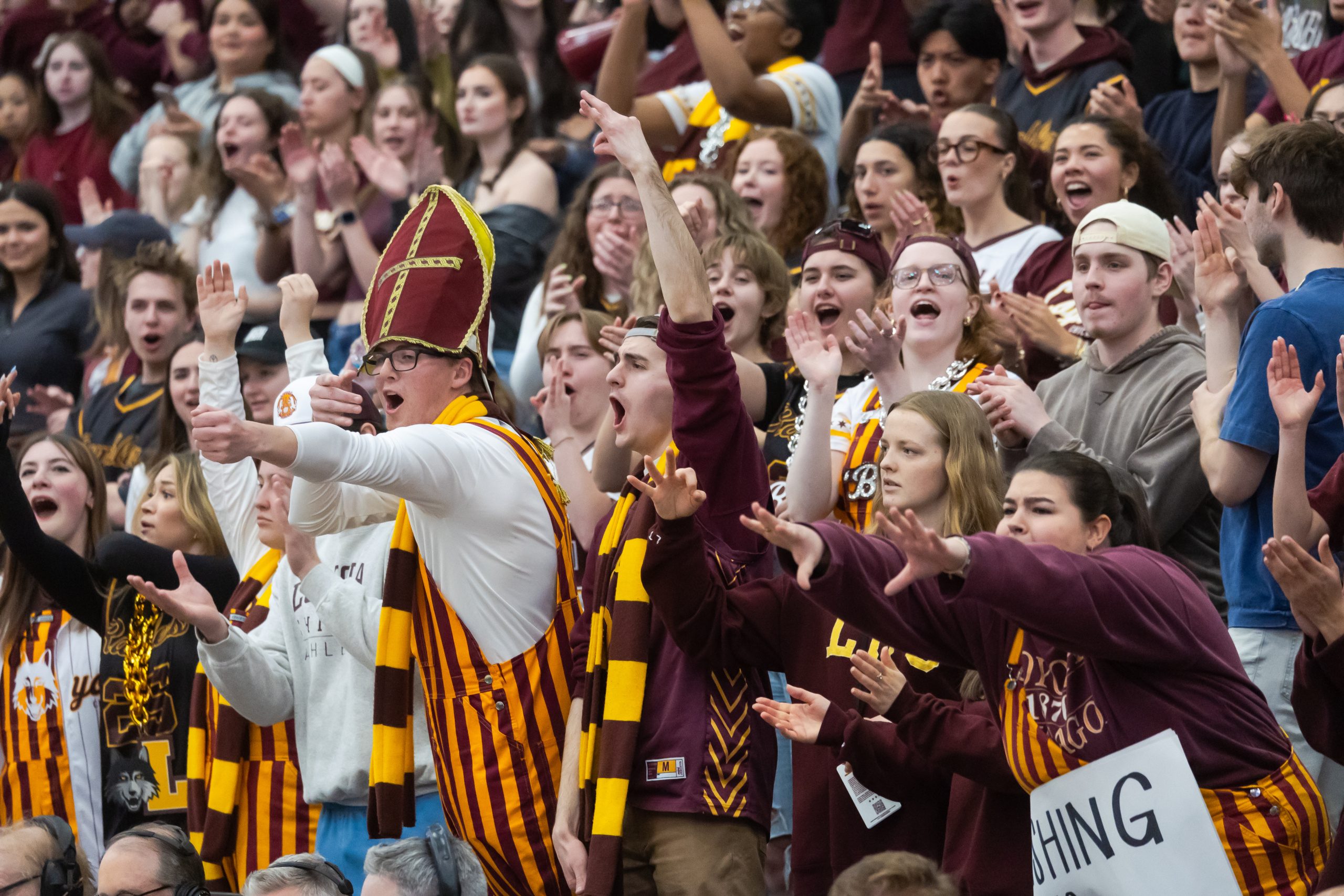 Loyola Men's Basketball Team takes on Kent St. in the NIT Tournament at Gentile Arena, March 26, 2025. The Ramblers won 72-60. 