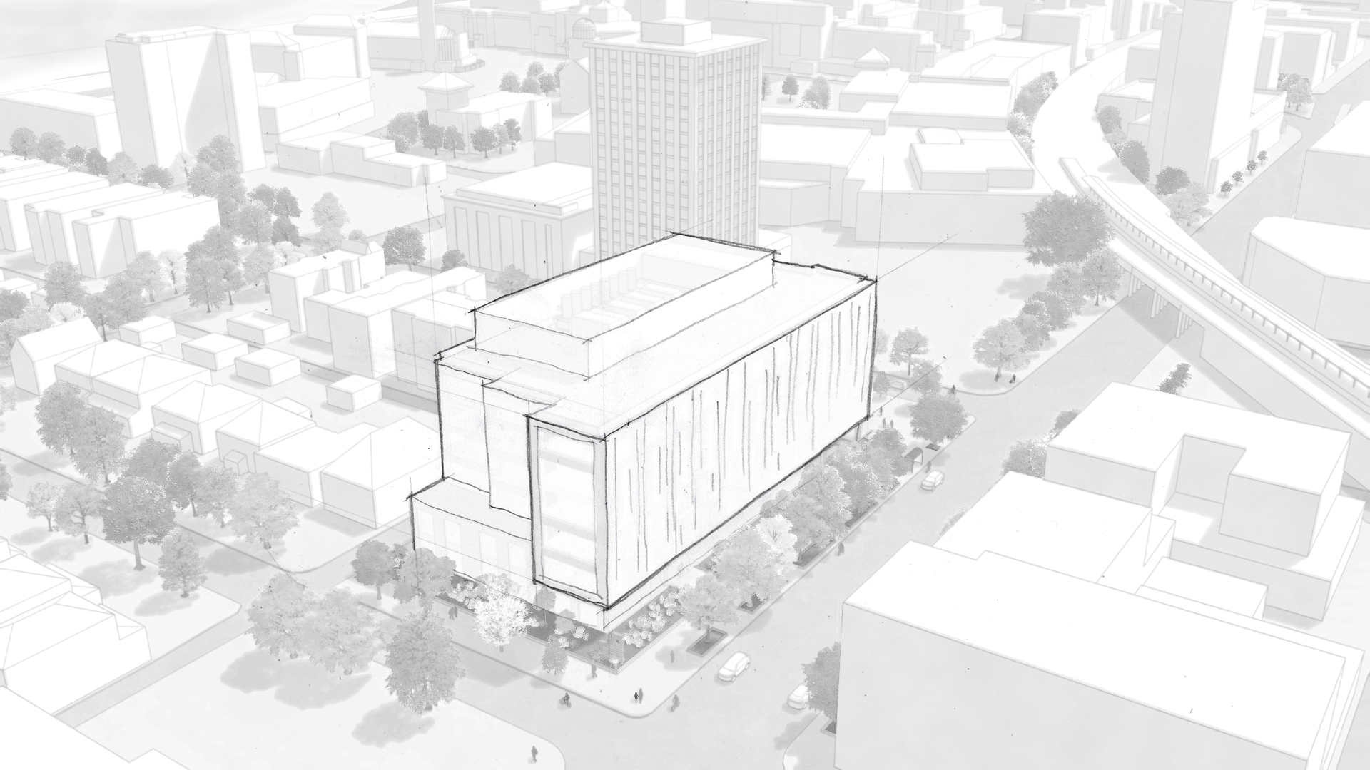 Shown in an early rendering, the new building will be situated on the north end of the Lake Shore Campus on the site of Campion Hall. Design considerations include space for state-of-the-art technology, incorporating community feedback, and prioritizing environmental stewardship.
