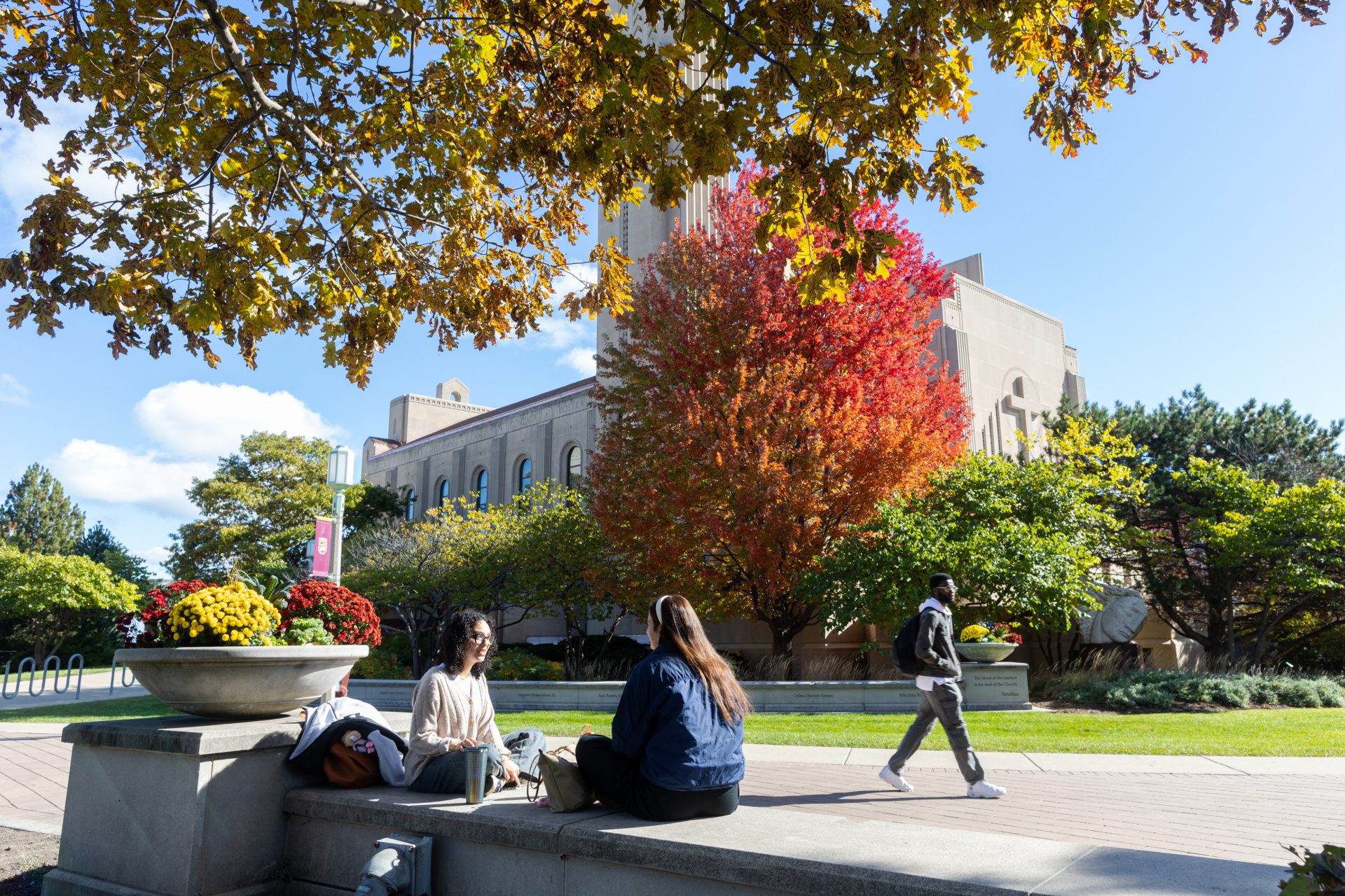 Fall colors on the Lake Shore Campus, November 1, 2025.