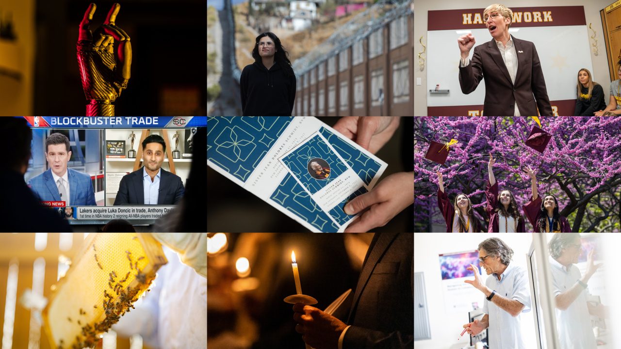 A grid of photos represents the top stories of 20205 from Loyola University Chicago
