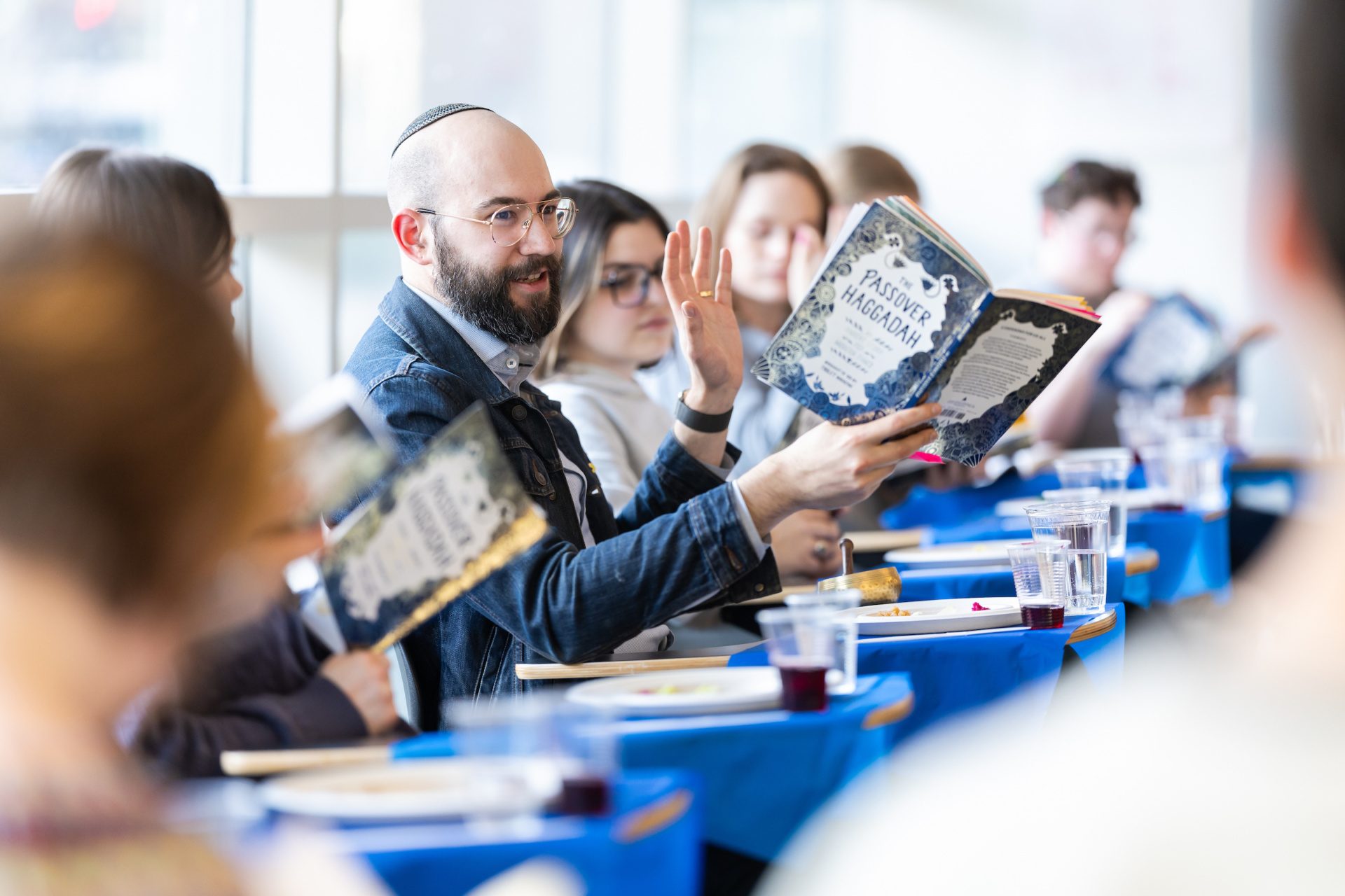 Loyola University Chicago's Jewish Student Association and Metro Hillel observe Passover on April 15, 2025.