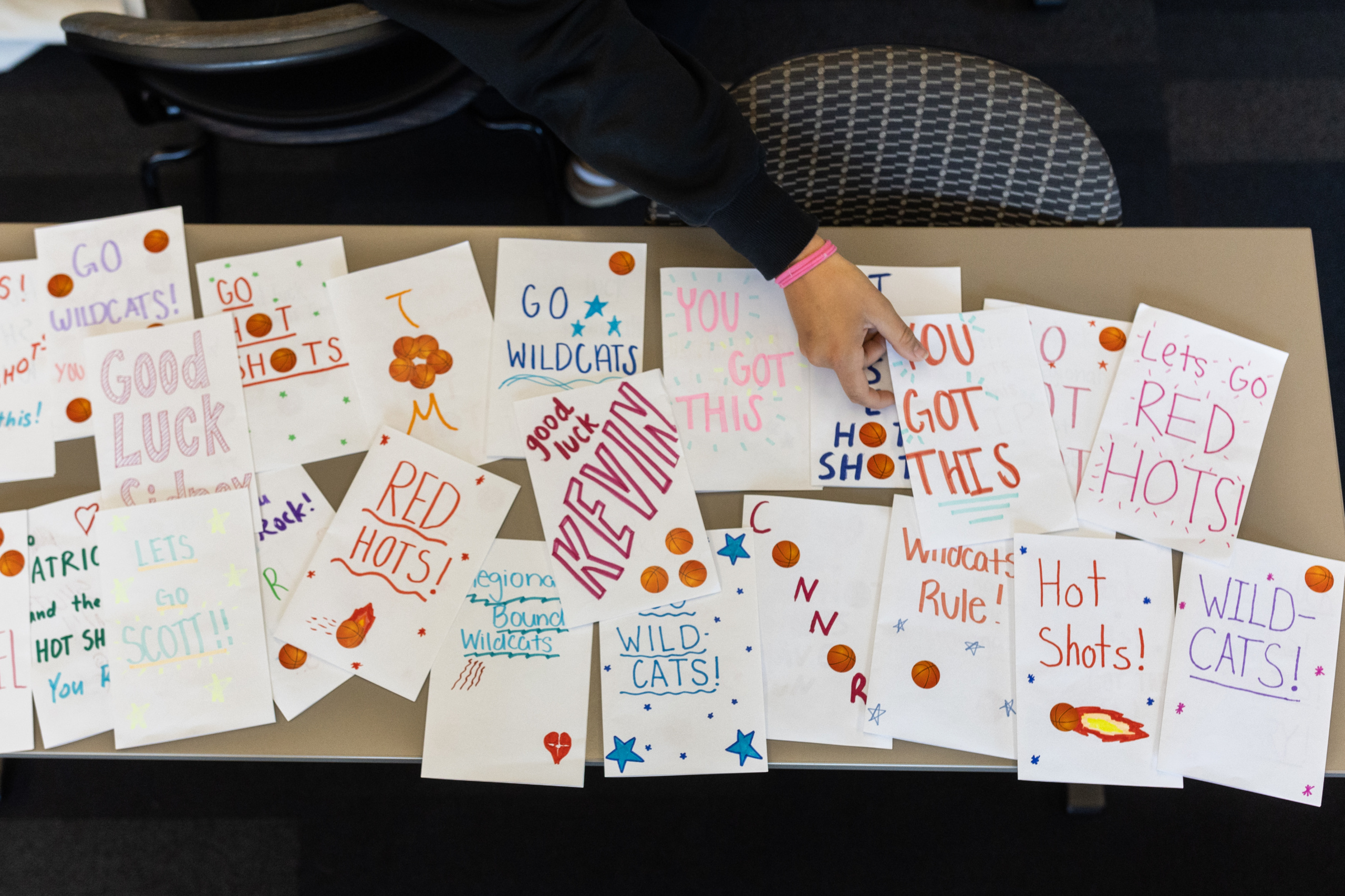 Special Olympics LUC, a student organization that partners with Misericordia in Rogers Park, created banners and signs of support for Special Olympics participants.