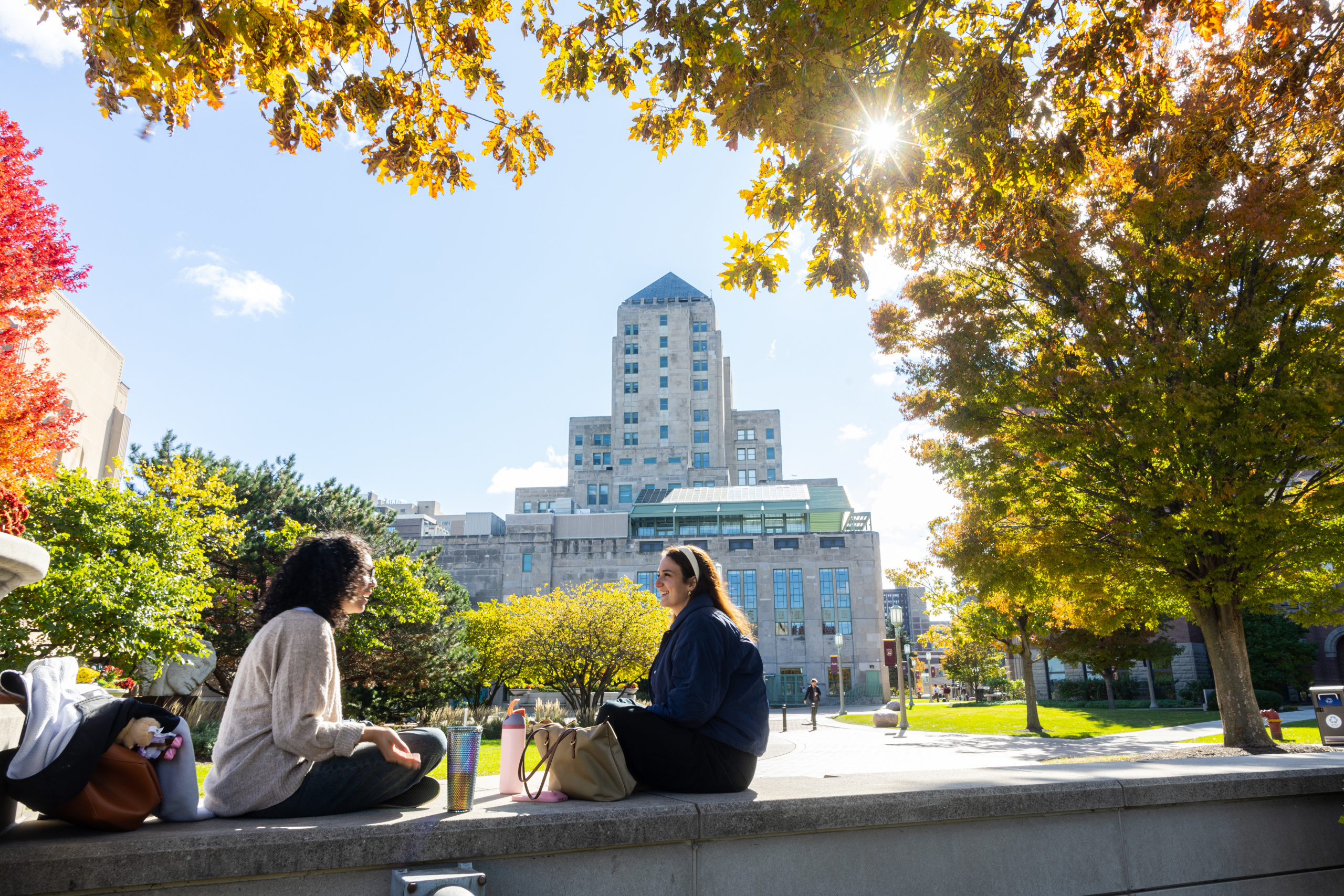Fall colors on the Lake Shore Campus, November 1, 2025.